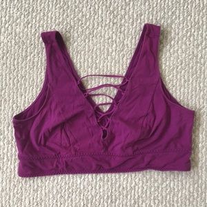 Plus Size Lace-Up Bralette